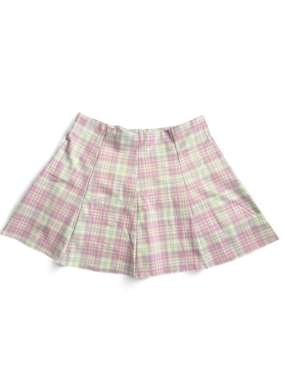 French Kiss Plaid Pleated Mini Skirt Y2K Britney Spears